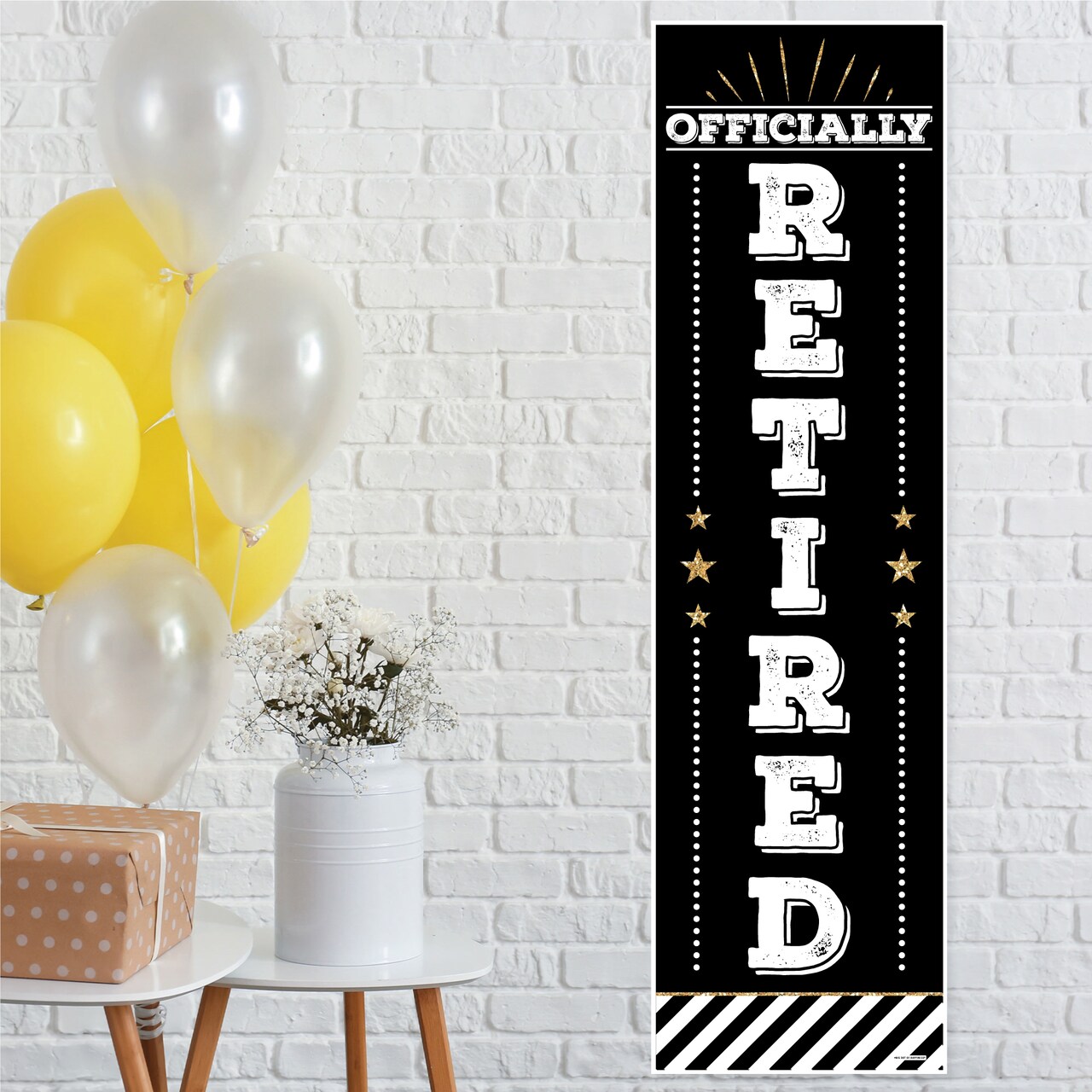 Big Dot of Happiness Happy Retirement - Retirement Party Front Door Decoration - Vertical Banner